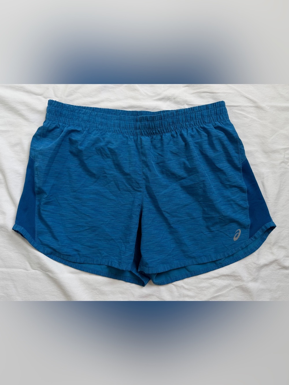 ASICS Blue Running Shorts Size Medium Built-In Brief Athletic Activewear